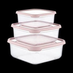SET 3 TUPPER CUADRADO ROSA...